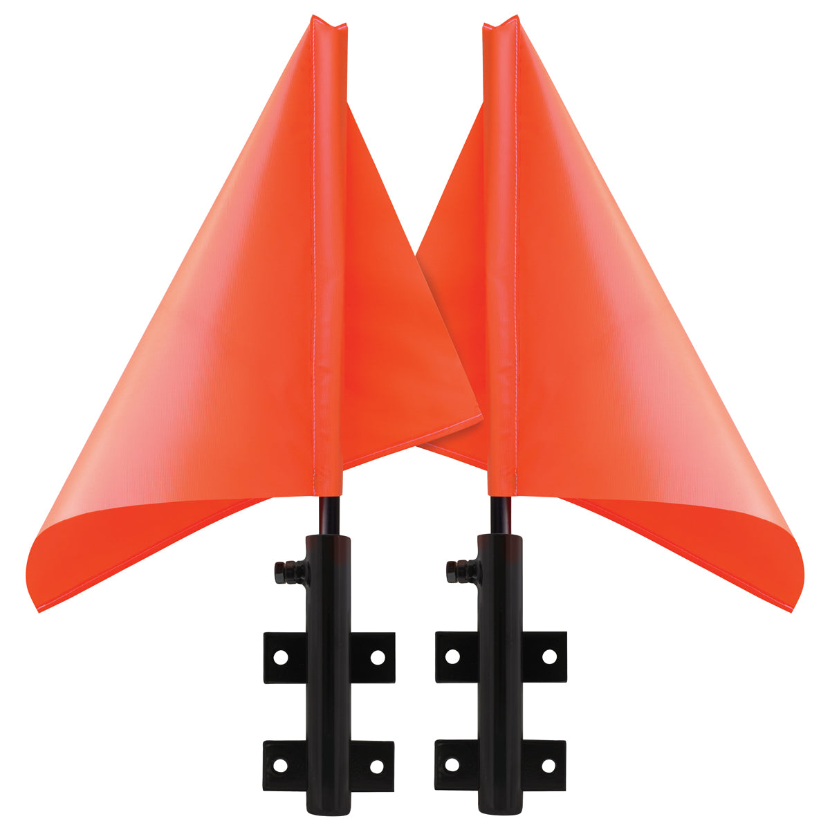 Warning Flag Holder - Black (Pair)