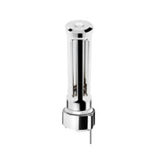 Thread-On Chrome Sonoma Style Gearshift Knob With LED 9/10 Speed Adapter-Clear Crystal/White LED