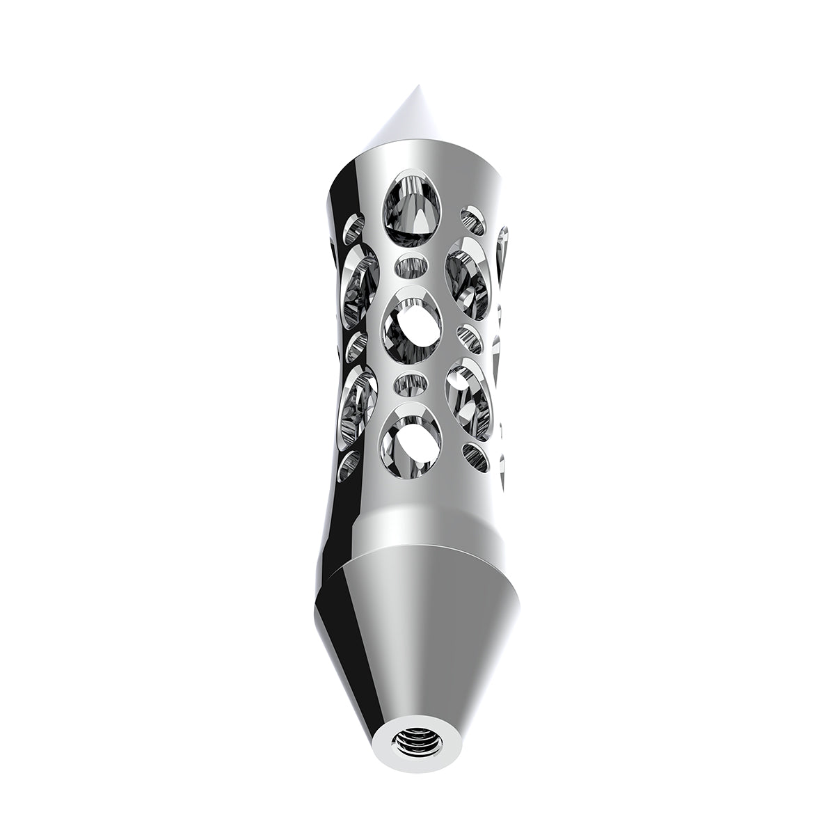 Daytona Style Spike Grip Handle With Beer Tap Adapter - Chrome