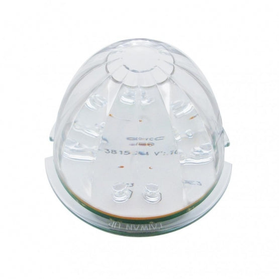 Fog Light Cover With 17 LED Watermelon Light For 2007-2017 KW T660 (Driver) - Amber LED/ Clear Lens