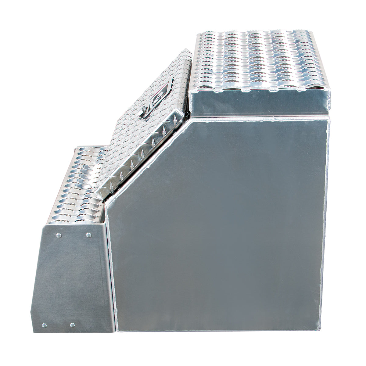 18"L X 25"W X 28"H Aluminum Step Saddle Box