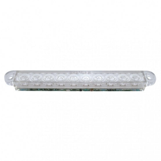 10 LED 6-1/2" Light Bar Only (Stop, Turn & Tail) - Red LED/Clear Lens (Bulk)