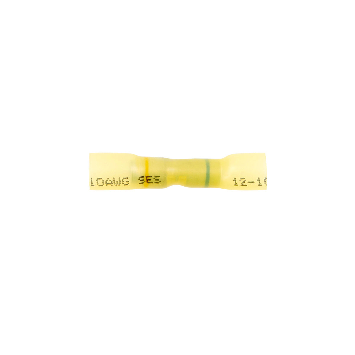 16-14 to 12-10 AWG CS Heat Shrink Step-Down Butt Connector - Yellow (10-Pack)