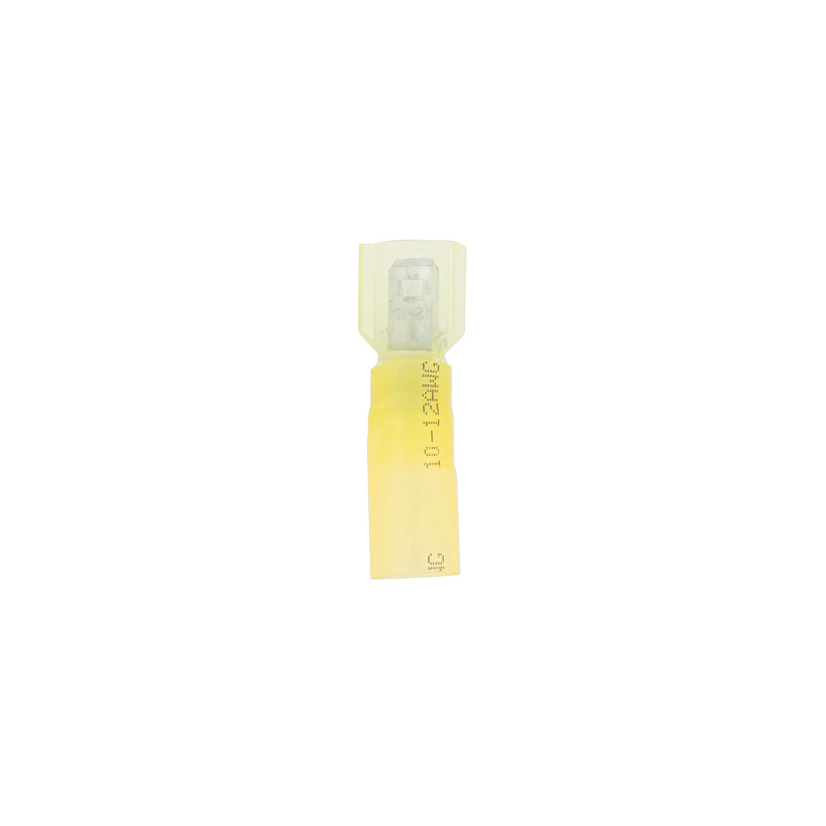 12-10 AWG .250 Tab CS Fully Insulated Heat Shrink M Disconnect - Yellow (10-Pack)