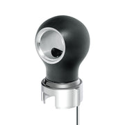 Thread-On Matte Black Charlotte Style Gearshift Knob With LED 13/15/18 Speed Adapter-Amber LED