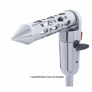 Brooklyn Style Spike Gearshift Knob With 13/15/18 Speed Adapter - Chrome/Horizontal