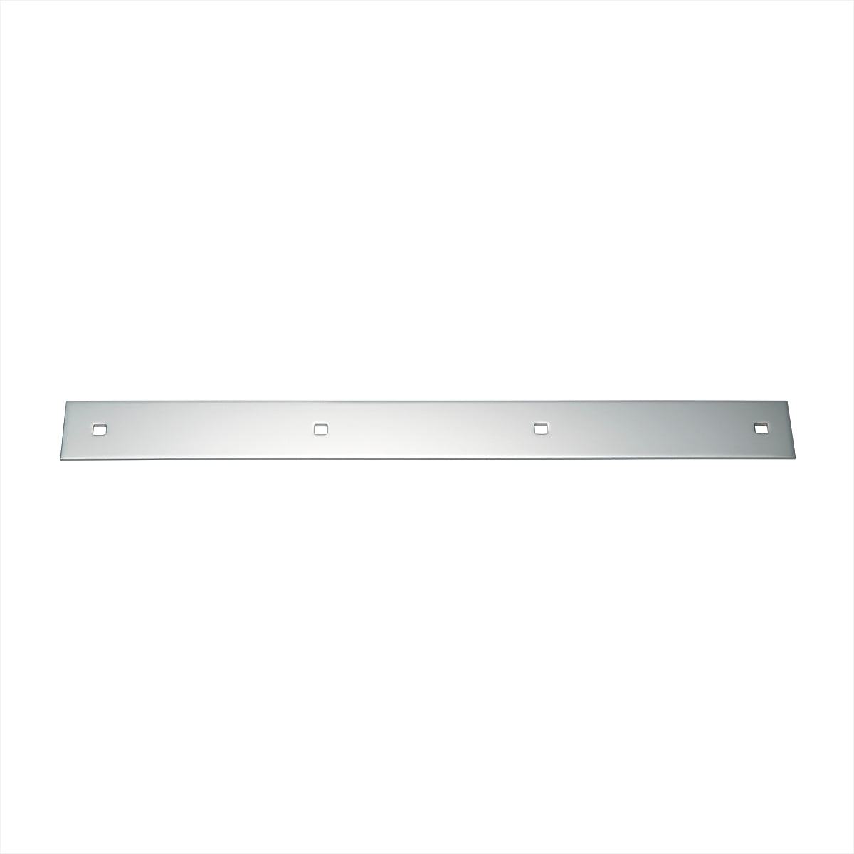2" X 20" Chrome Top Mud Flap Plain Plate - Bolt Thru