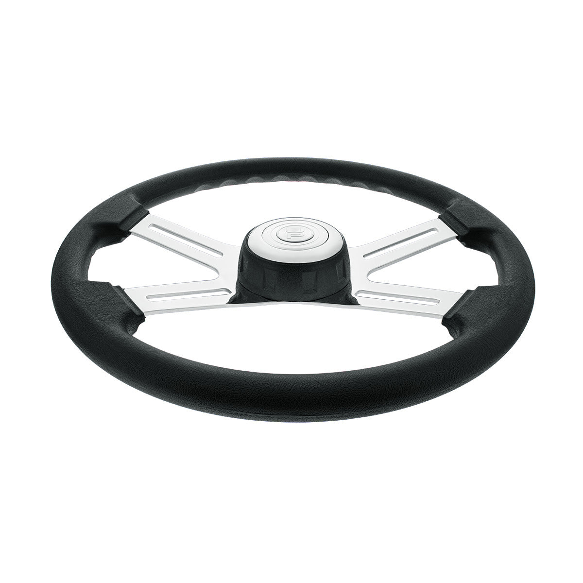18" Polyurethane Rim 4 Spoke Steering Wheel With Horn Bezel