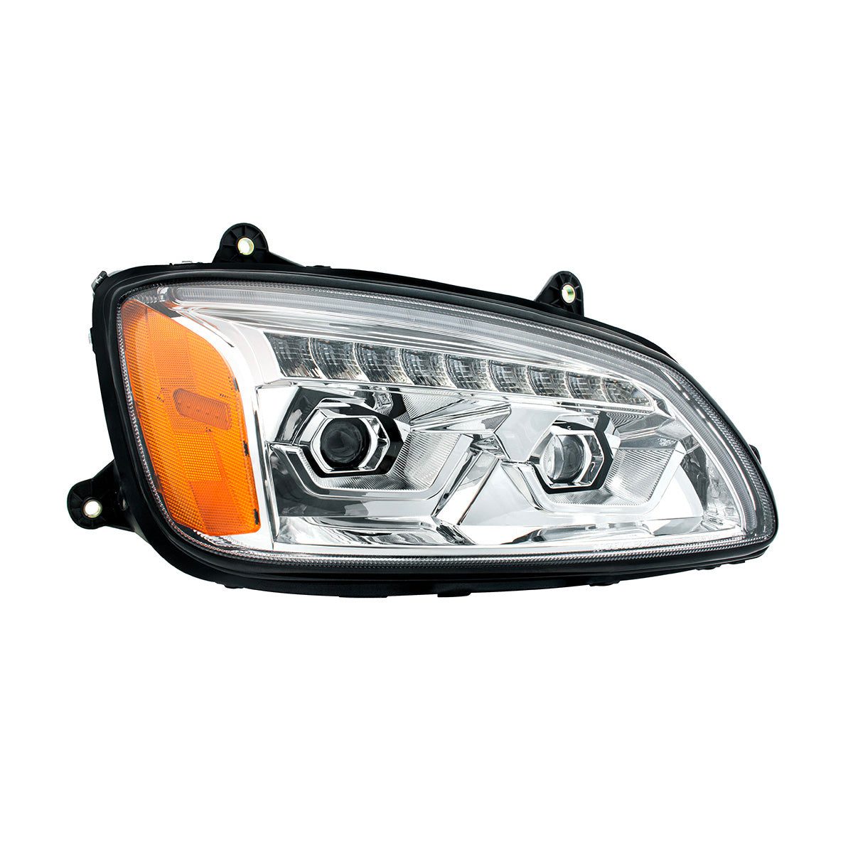 LED Chrome Projection Headlight With Sequential Turn Signal For 2008-2017 Kenworth T660-Passenger