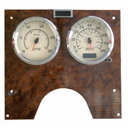 Chrome Plastic Speed/Tachometer Gauge Bezel With Visor For 2000-2007 International 9900IX/9900I/9400I/9200I