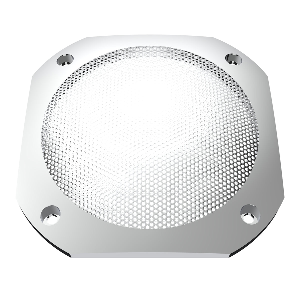 Chrome 4-1/2" Square Speaker Cover For International 9900 (1999-2017), 9400/9300/9200 (1997-2010)