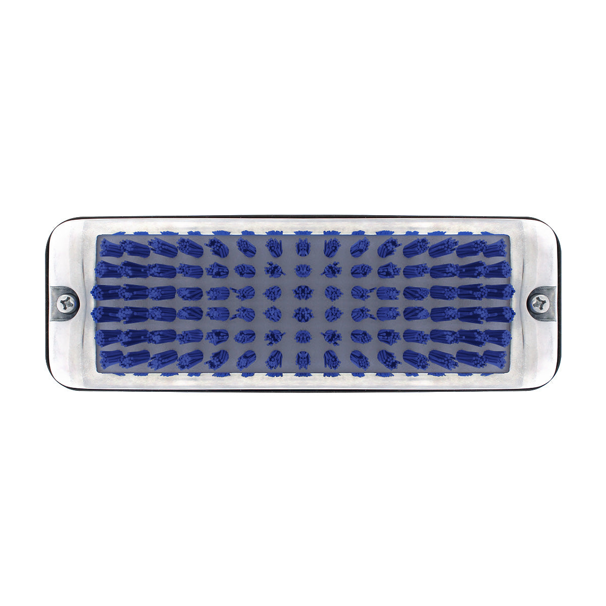Stainless Shoe/Boot Scraper With Nylon Brush - Blue Brush