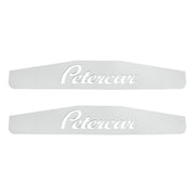 4" X 24" Chrome Petercar Bottom Mud Flap Plate - Welded Stud (Card of 2)