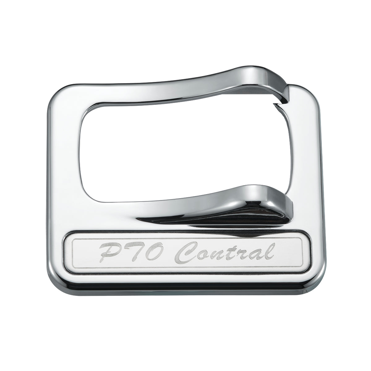Chrome Plastic Rocker Switch Cover With Stainless Plaque For Peterbilt - PTO Control