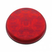 10 LED 4" Round Light (Stop, Turn & Tail) - Red LED/Red Lens (Bulk)