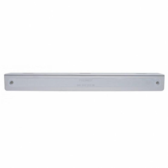 12-3/4" Stainless Light Bracket With 14 LED 12" Light Bar - Amber LED/Chrome Lens