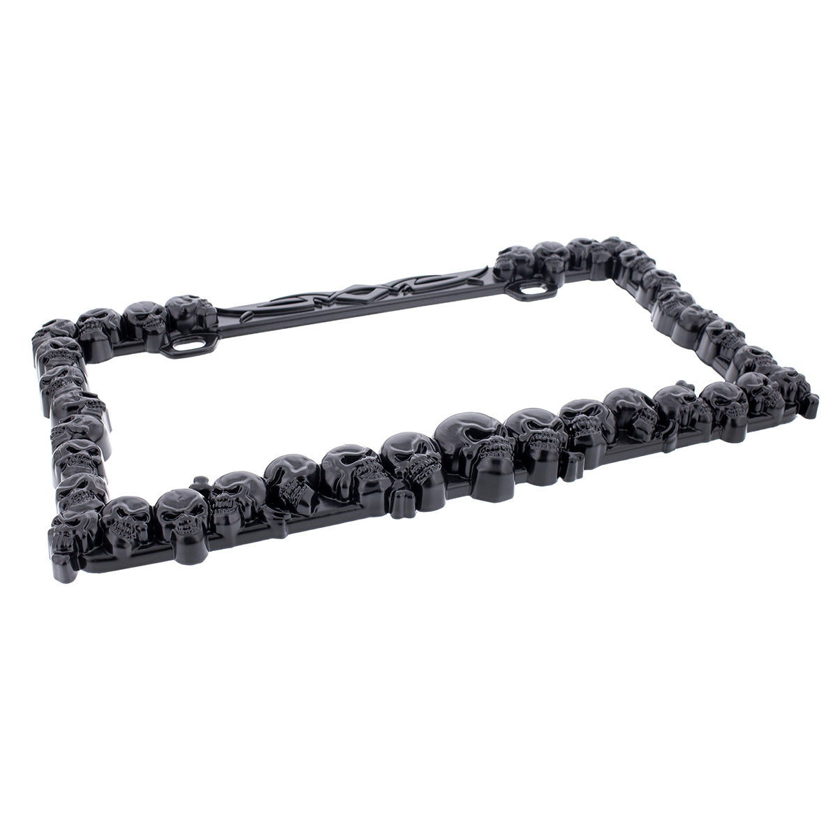 Skull License Plate Frame - Black