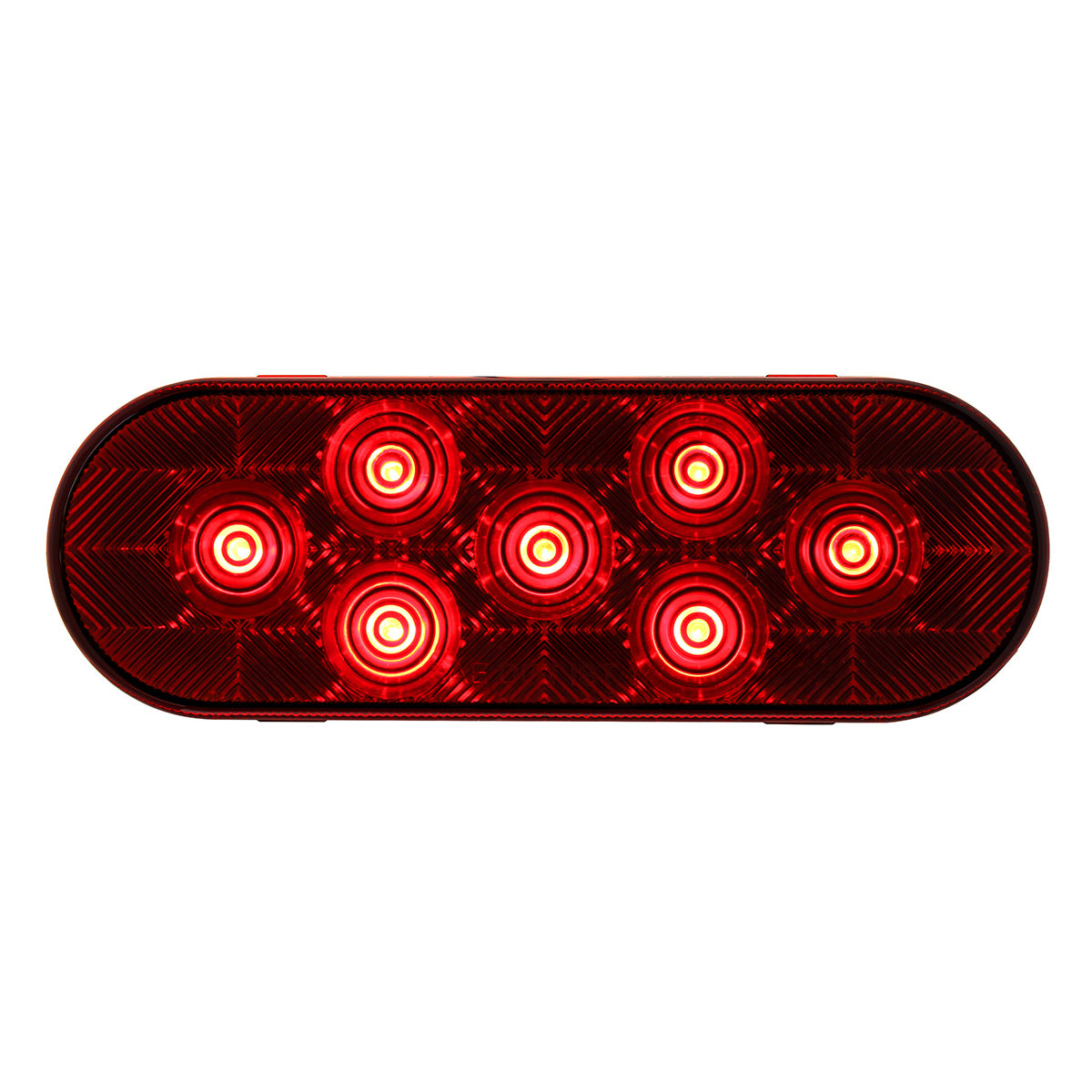 7 LED Oval Light Kit (Stop, Turn & Tail) - Red LED/Red Lens