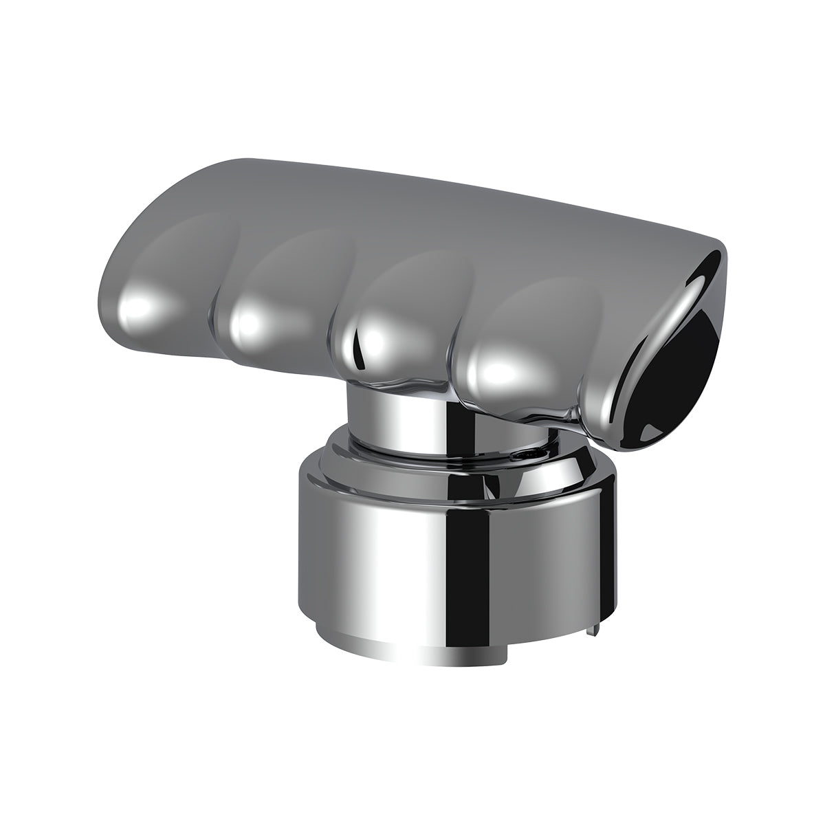 Thread-On T-Shape Gearshift Knob With Chrome 9/10 Speed Adapter - Chrome