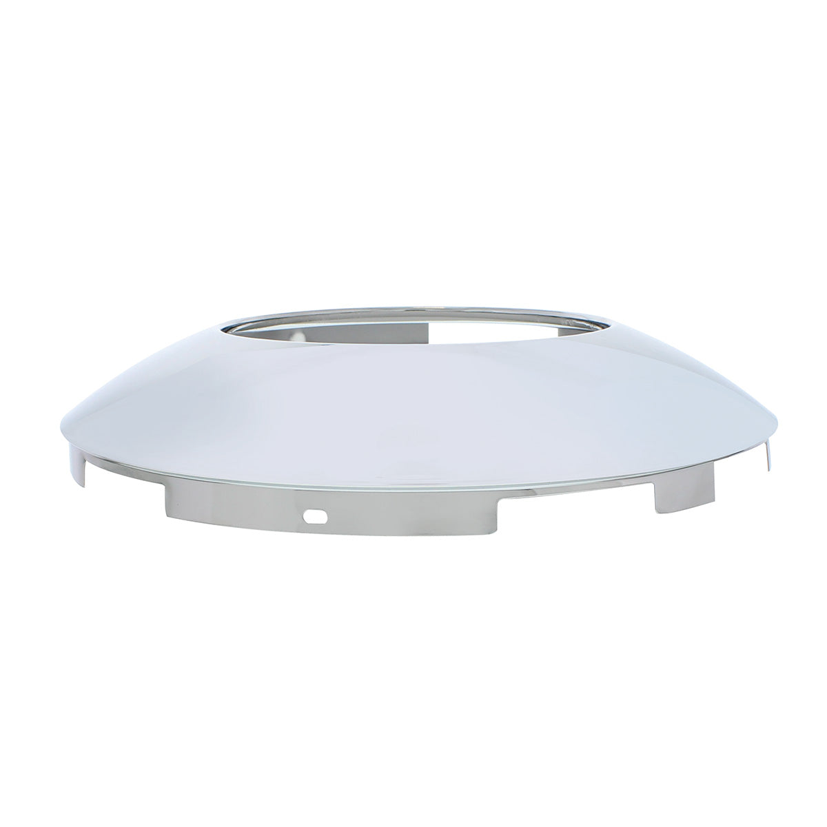 Universal Chrome Front Hubcap With Hubometer Hole - 7/16" Lip