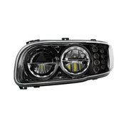 High Power LED Blackout Headlight With 8 LED Turn & 4 LED Position Light For 2008-2024 Peterbilt 389-Driver