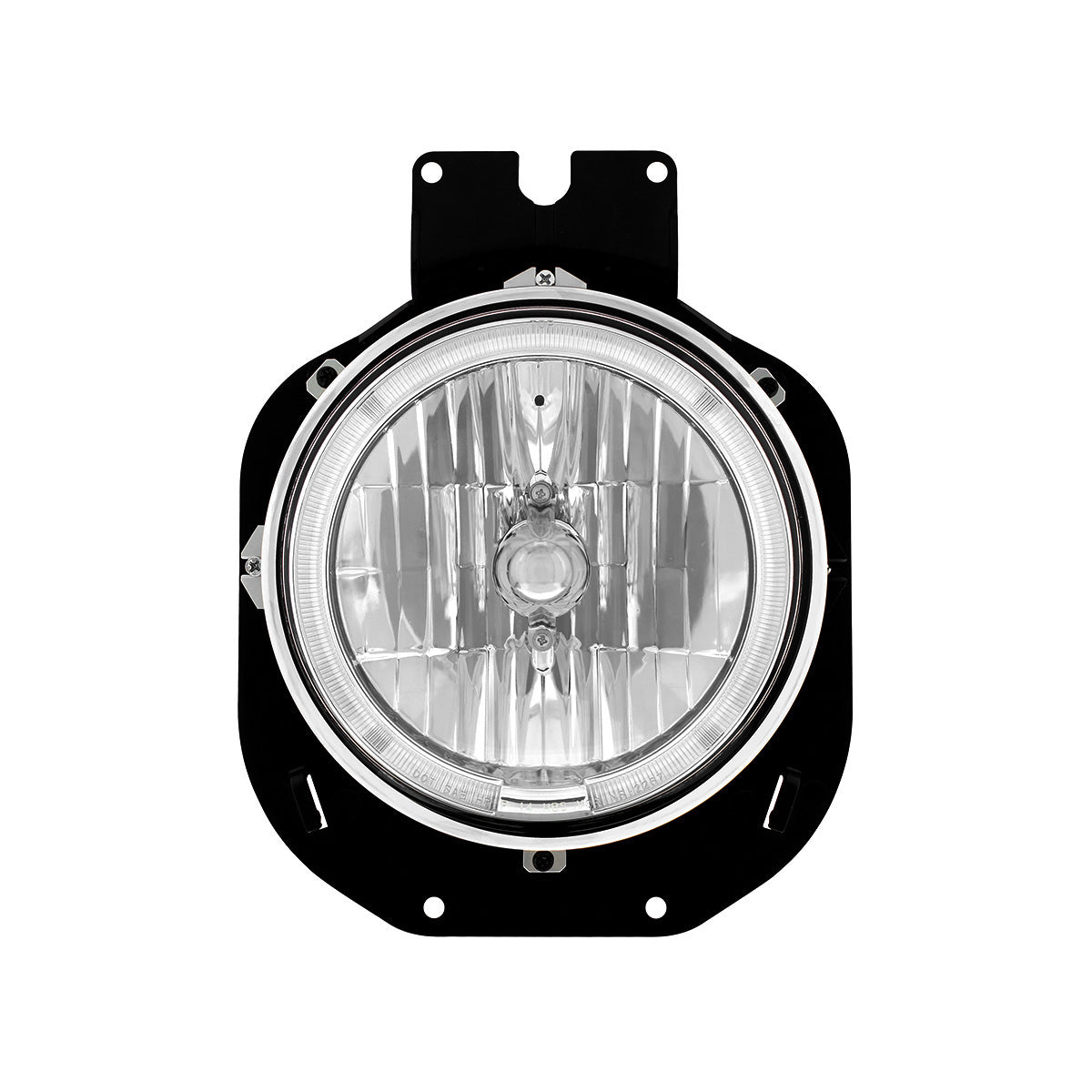 Crystal Headlight With White LED Halo Ring For 1996-2005 Freightliner Century