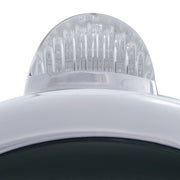 Stainless Steel Guide 682-C Headlight H4 With White LED & Dual Mode LED Signal - Clear Lens
