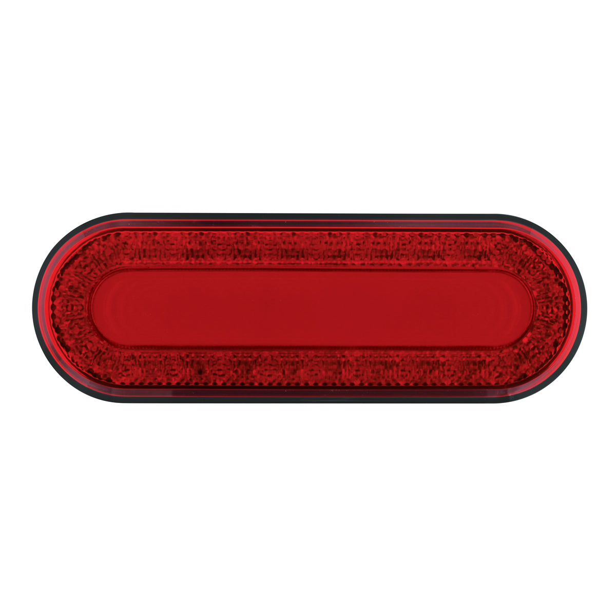 24 LED 6" Oval Mirage Light (Stop, Turn & Tail) - Red LED/Red Lens