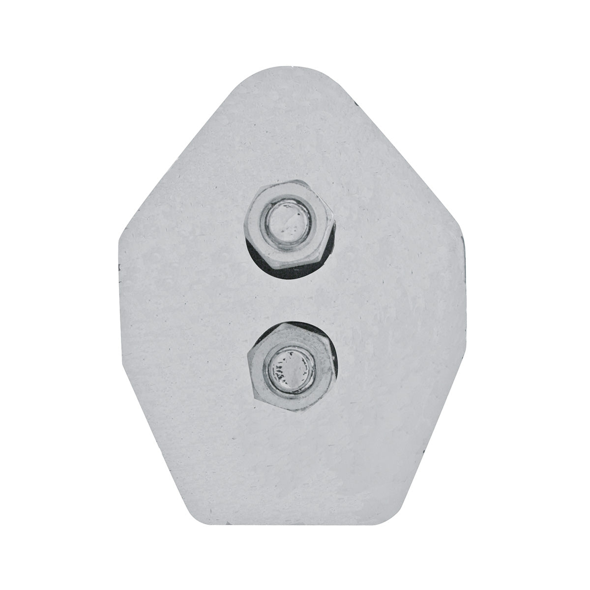 30" Chrome 45-Degree Angled Heavy Duty Mud Flap Hangers - 1-1/8" Bolt Pattern (Pair)