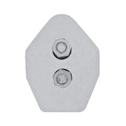 30" Chrome 45-Degree Angled Heavy Duty Mud Flap Hangers - 1-1/8" Bolt Pattern (Pair)