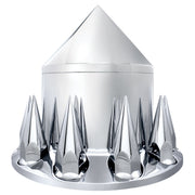 Spike Rear Axle Cover With 33mm Spike Thread-On Nut Covers - Chrome