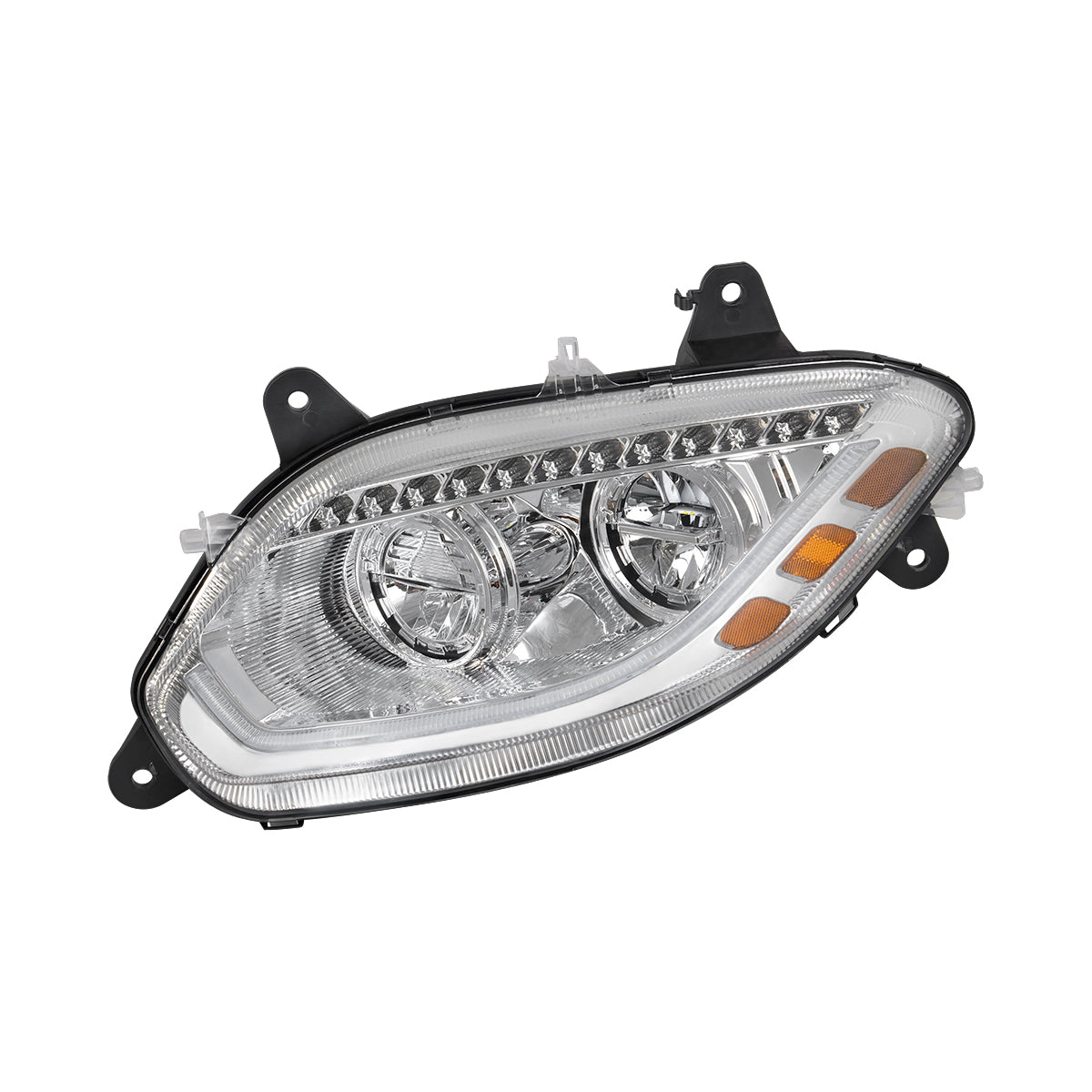 Chrome 86 LED Headlight For 2018-2025 International LT- Driver