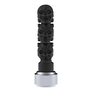 Thread-On 3-Skulls Gearshift Knob With Adapter For Eaton-Fuller 9/10 Speed Shifter-Matte Black
