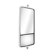 7" X 16" 430 Stainless Steel West Coast Style Mirror With Convex Lower Mirror - Non Heated