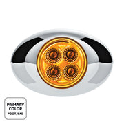 4 LED Double Fury Light (Clearance/Marker)-Amber & Green LED/Clear Lens