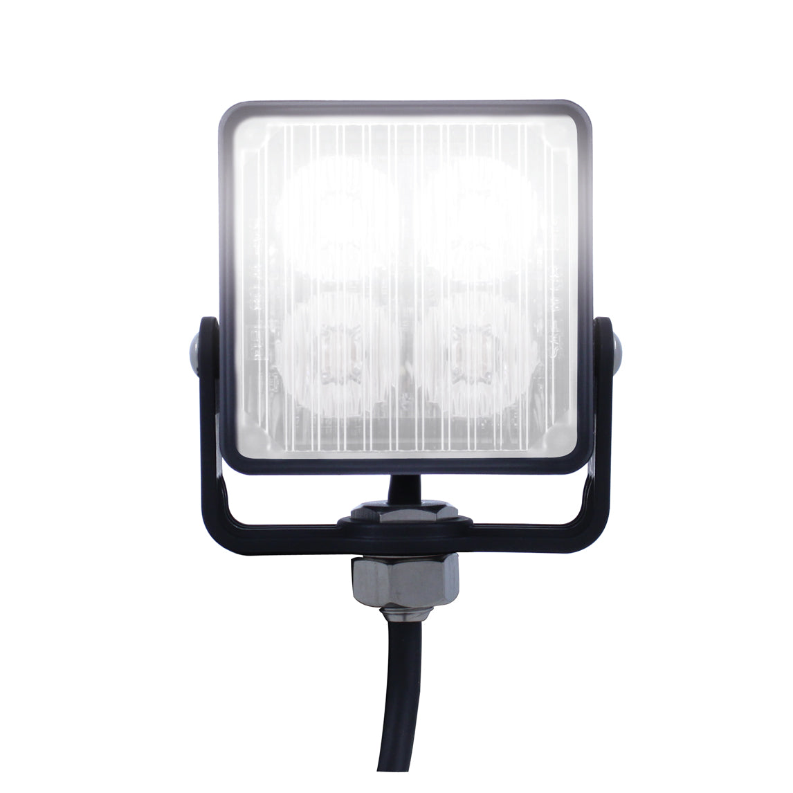 4 High Power LED Square Warning Lighthead - White LED (Bulk)