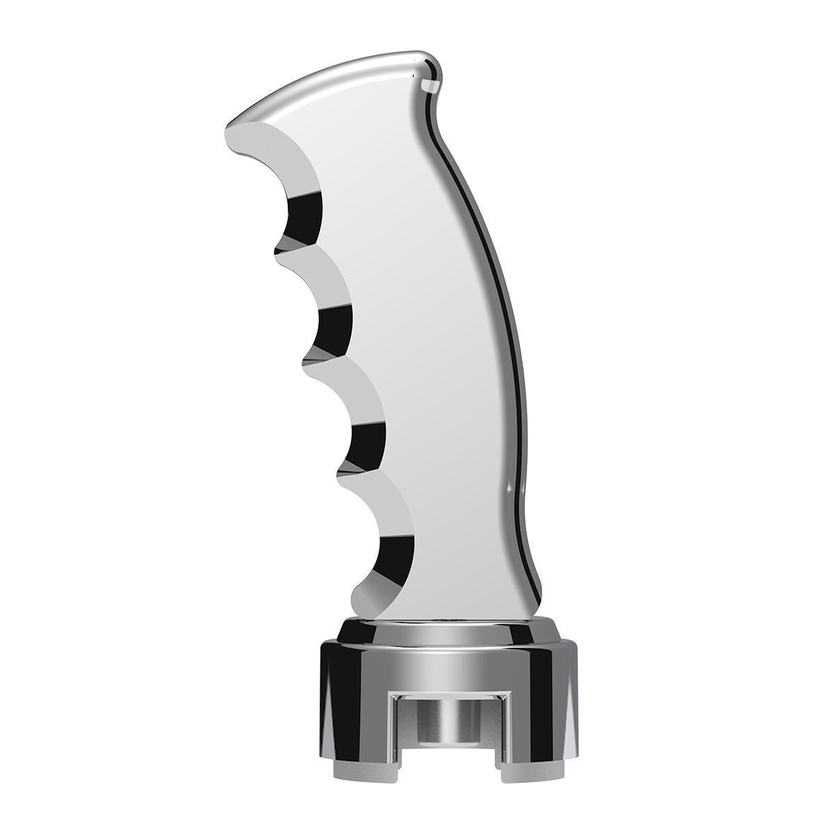 Thread-On Pistol Grip Gearshift Knob With Chrome 13/15/18 Speed Adapter - Chrome