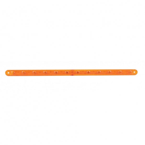 12 LED 12" Ultra Slim Light Bar Only (Turn Signal) - Amber LED/Amber Lens (Bulk)