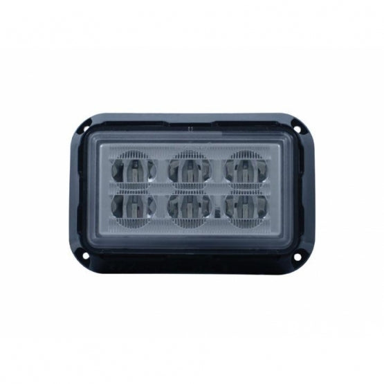 6 High Power LED Rectangular Warning Light - Red LED (Bulk)