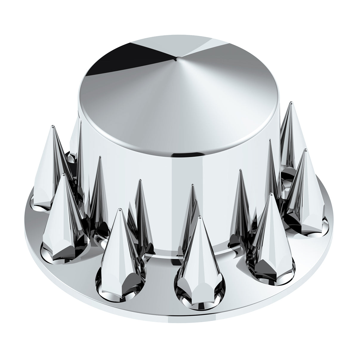 Pointed Rear Axle Cover With 33mm Spike Thread-On Nut Covers - Chrome