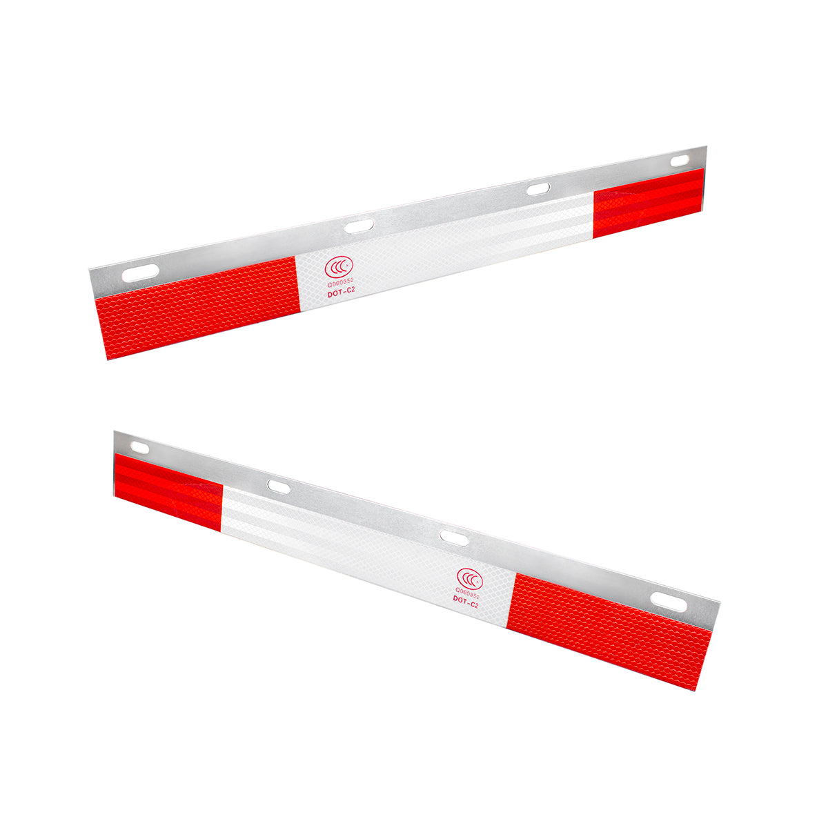 Aluminum Straight Conspicuity Reflector Top Flap Plate (Pair)