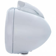 Stainless Steel Guide 682-C Headlight H4 With 10 Amber LED & Original Style LED Signal - Clear Lens