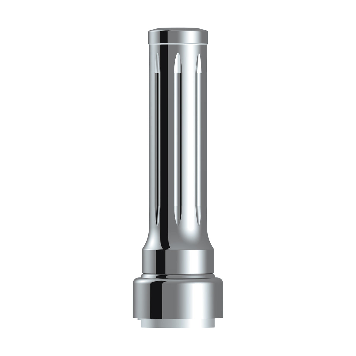 Thread-On Dallas Style Gearshift Knob With 9/10 Speed Adapter - Chrome/Vertical