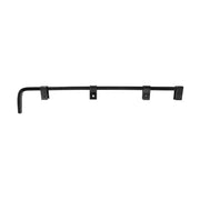 Black Straight Mud Flap Hangers With Mounting Hardware - No Coil (Pair)