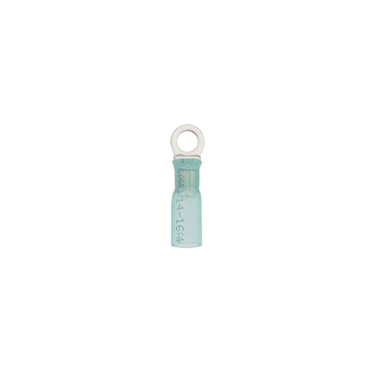 16-14 AWG #10 Stud CS Heat Shrink Ring Terminal - Blue (5-Pack)