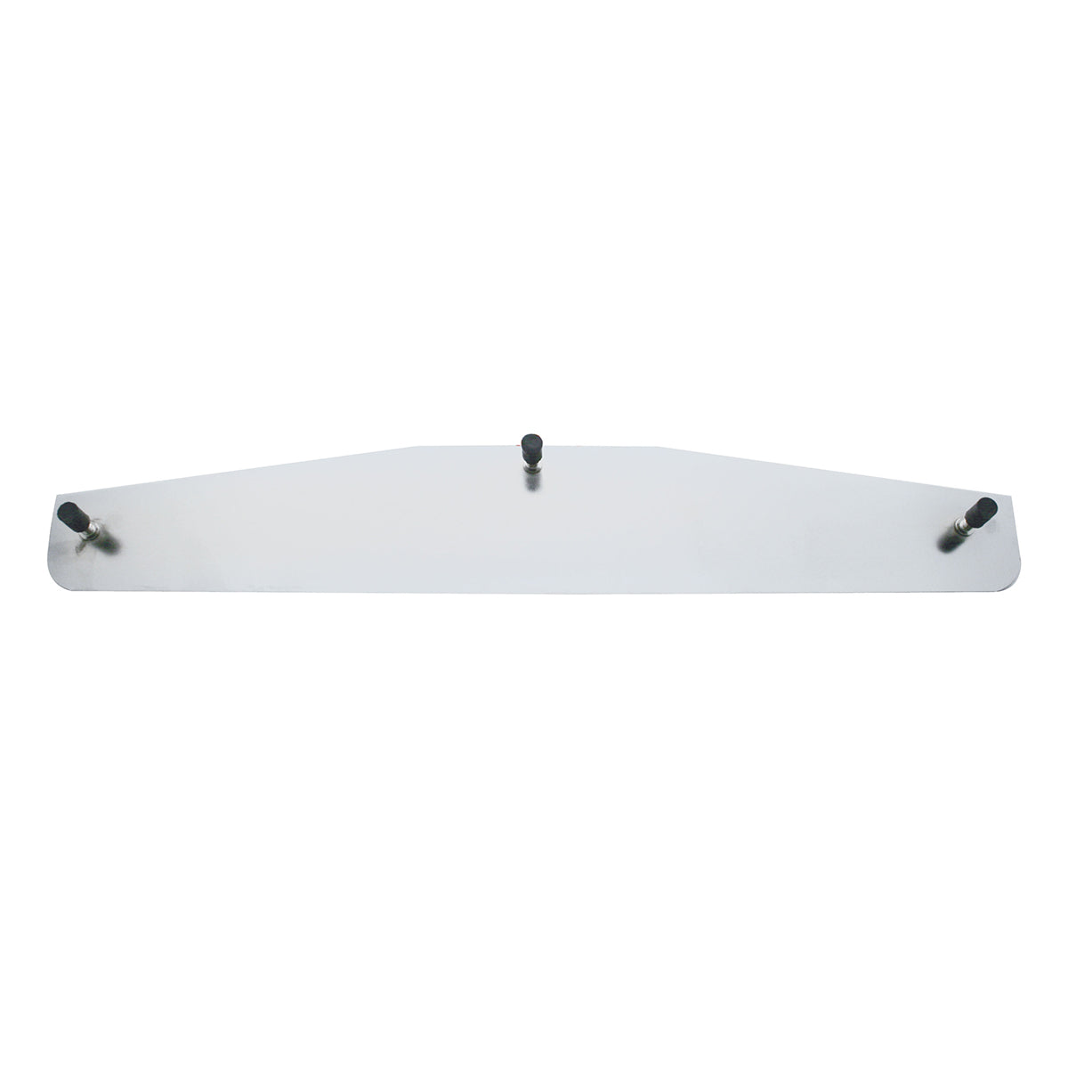 3" X 14" Chrome Standard Bottom Mud Flap Plate - Welded Stud
