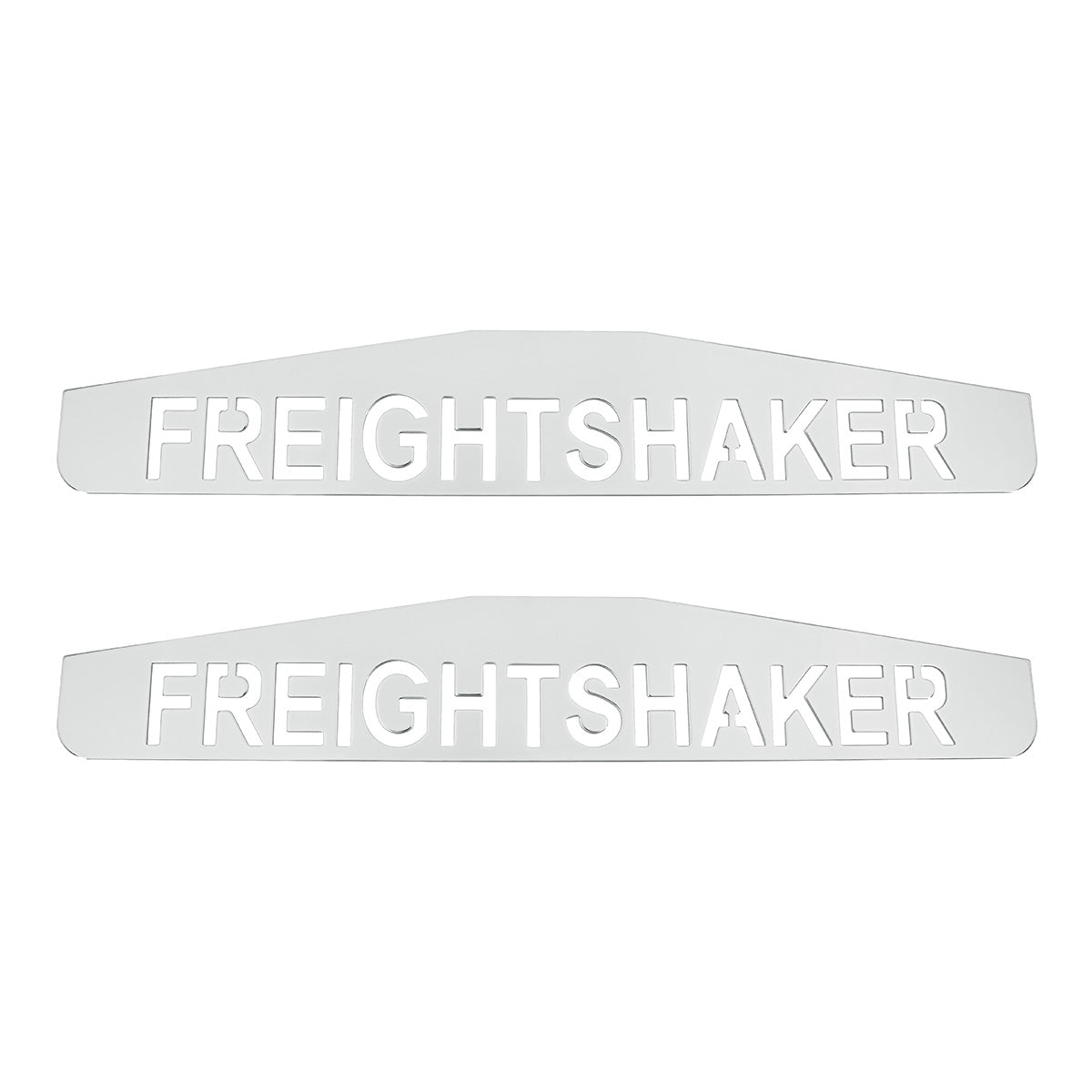 4" X 24" Chrome Freightshaker Bottom Mud Flap Plate - Welded Stud (Card of 2)
