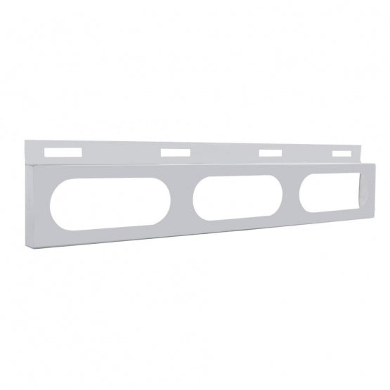Stainless Top Mud Flap Bracket - 3 Oval Light Cutout (Each)