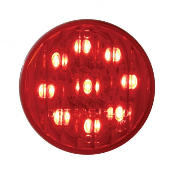30" Heavy Duty Mud Flap Hangers With 9 LED End Cap & Visor - Red LED/Red Lens (Pair)