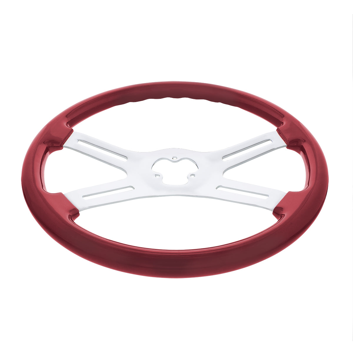 18" Candy Color 4 Spoke Steering Wheel - Candy Red